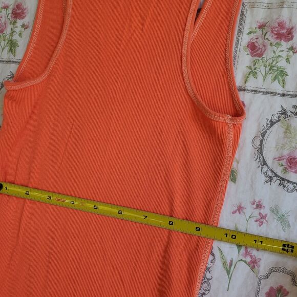 American Eagle Womens Boyfriend Tank Top Size S Racerback Ribbed Metallic Thread - Picture 6 of 7